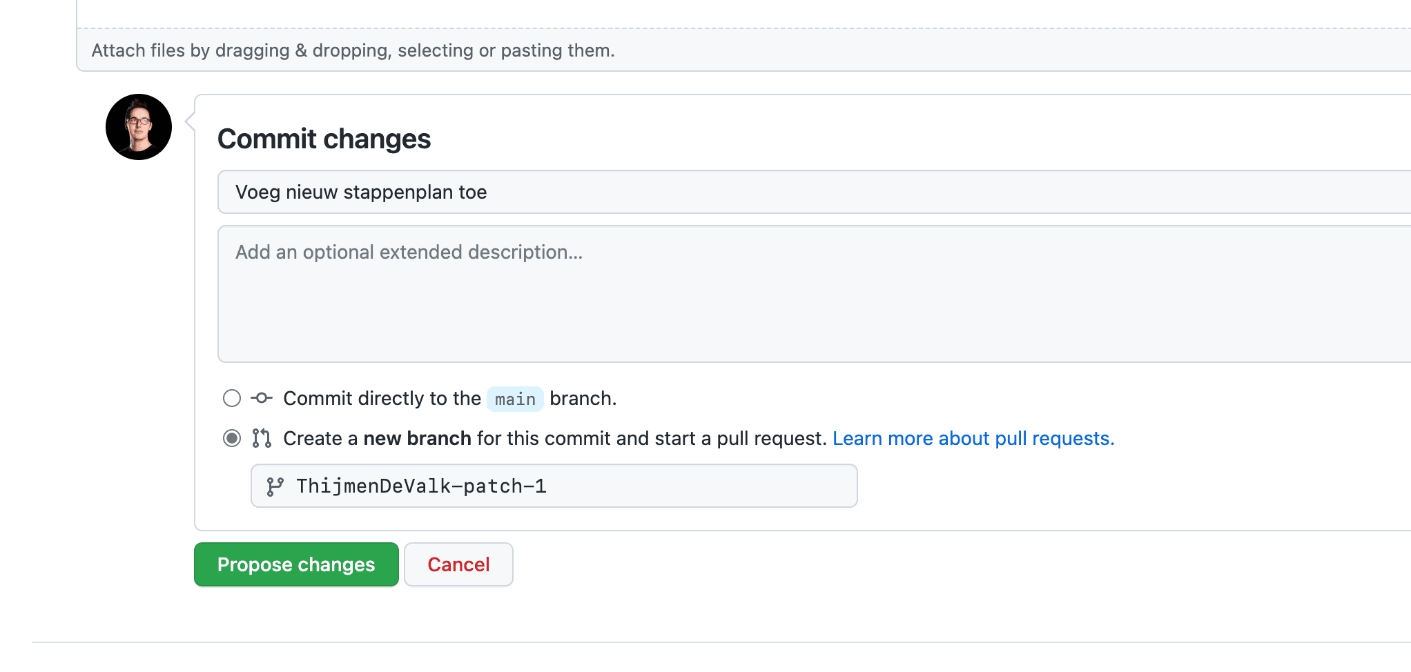 Commit changes